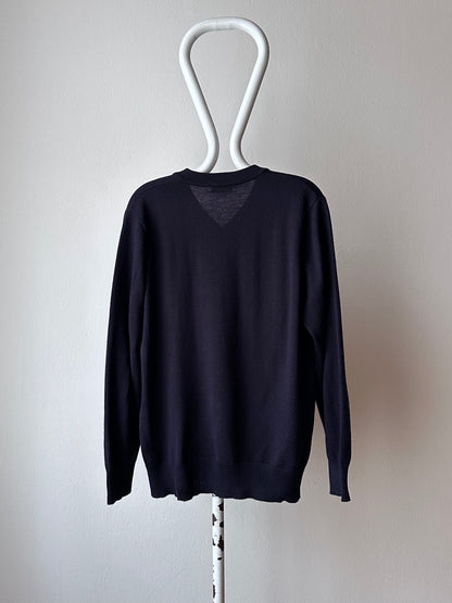 Vintage dark navy wool jumper