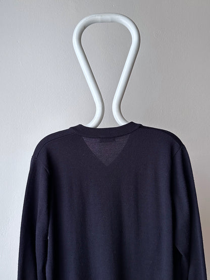 Vintage dark navy wool jumper