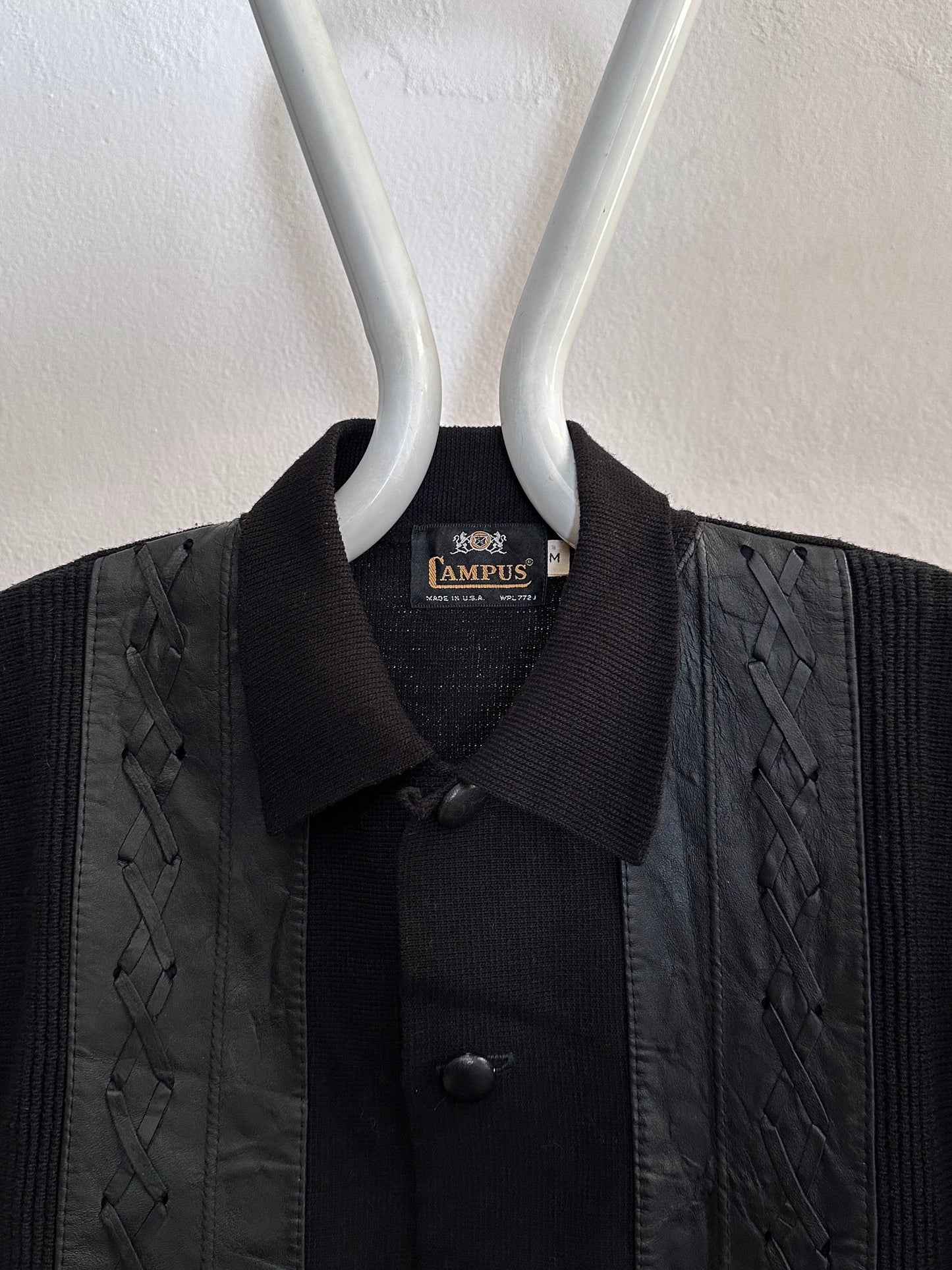 60s Black wool cardigan