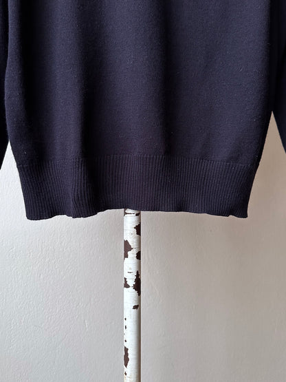 Vintage dark navy wool jumper