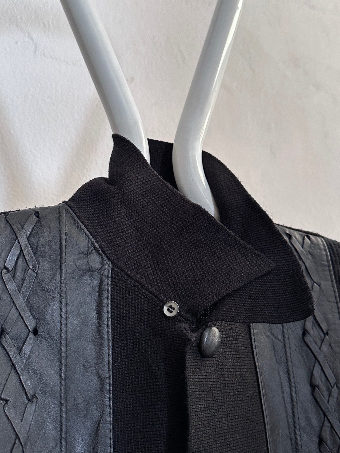 60s Black wool cardigan