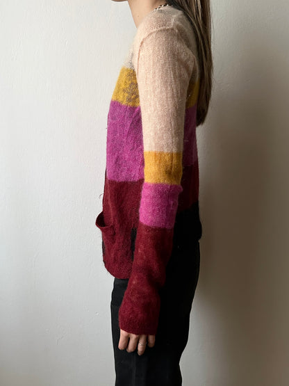 Sonia Rykiel mohair nylon sheer cardigan