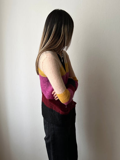 Sonia Rykiel mohair nylon sheer cardigan