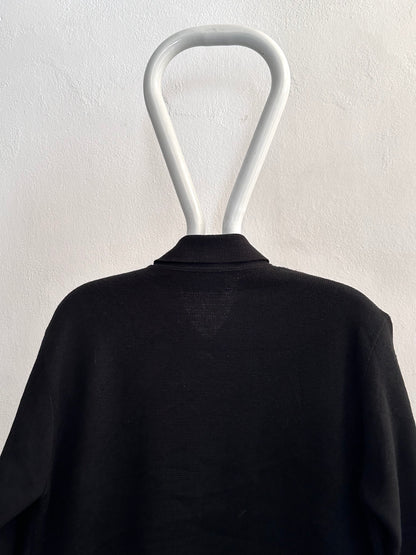 60s Black wool cardigan