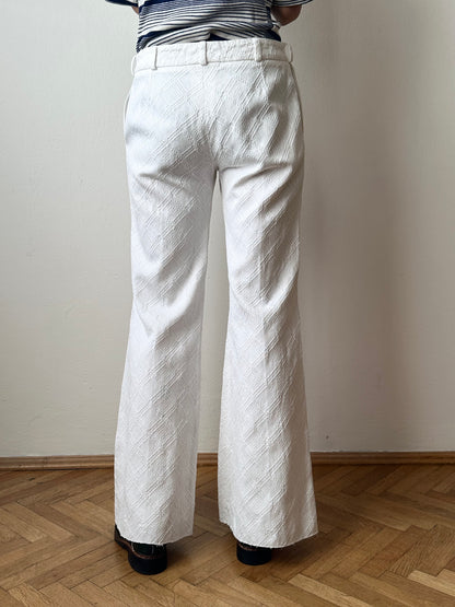 Chloé cotton pique wide trouser