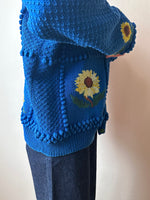 Sunflower handmade cotton knit cardigan