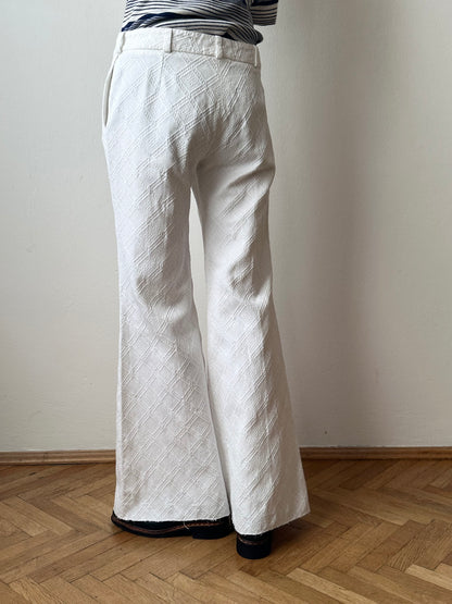 Chloé cotton pique wide trouser