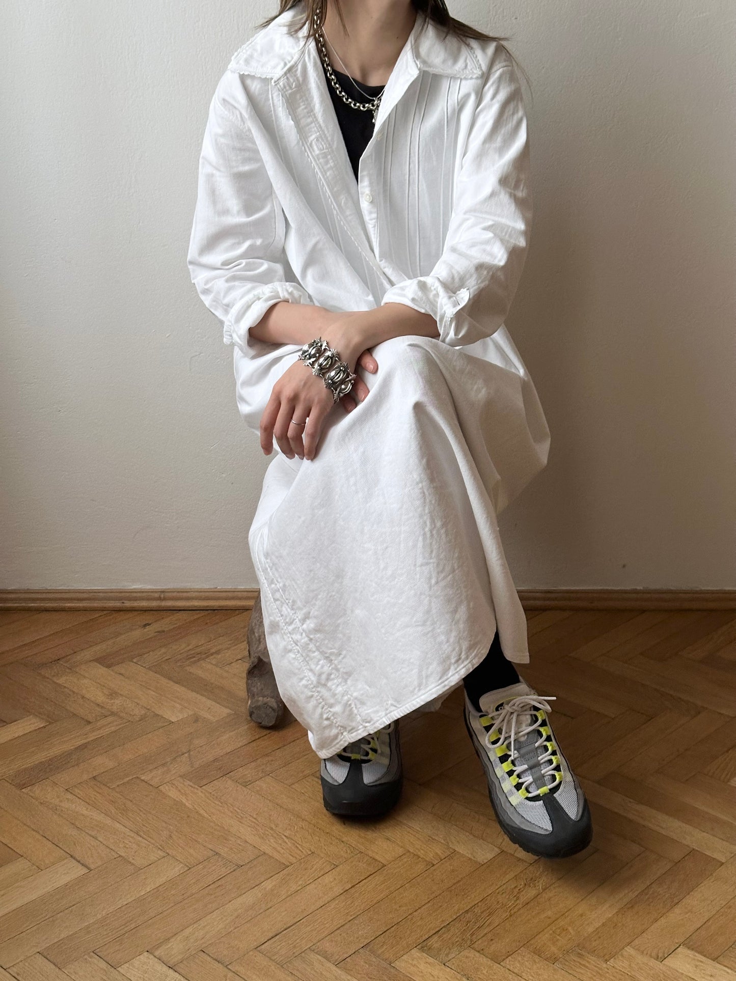 antique cotton shirt dress