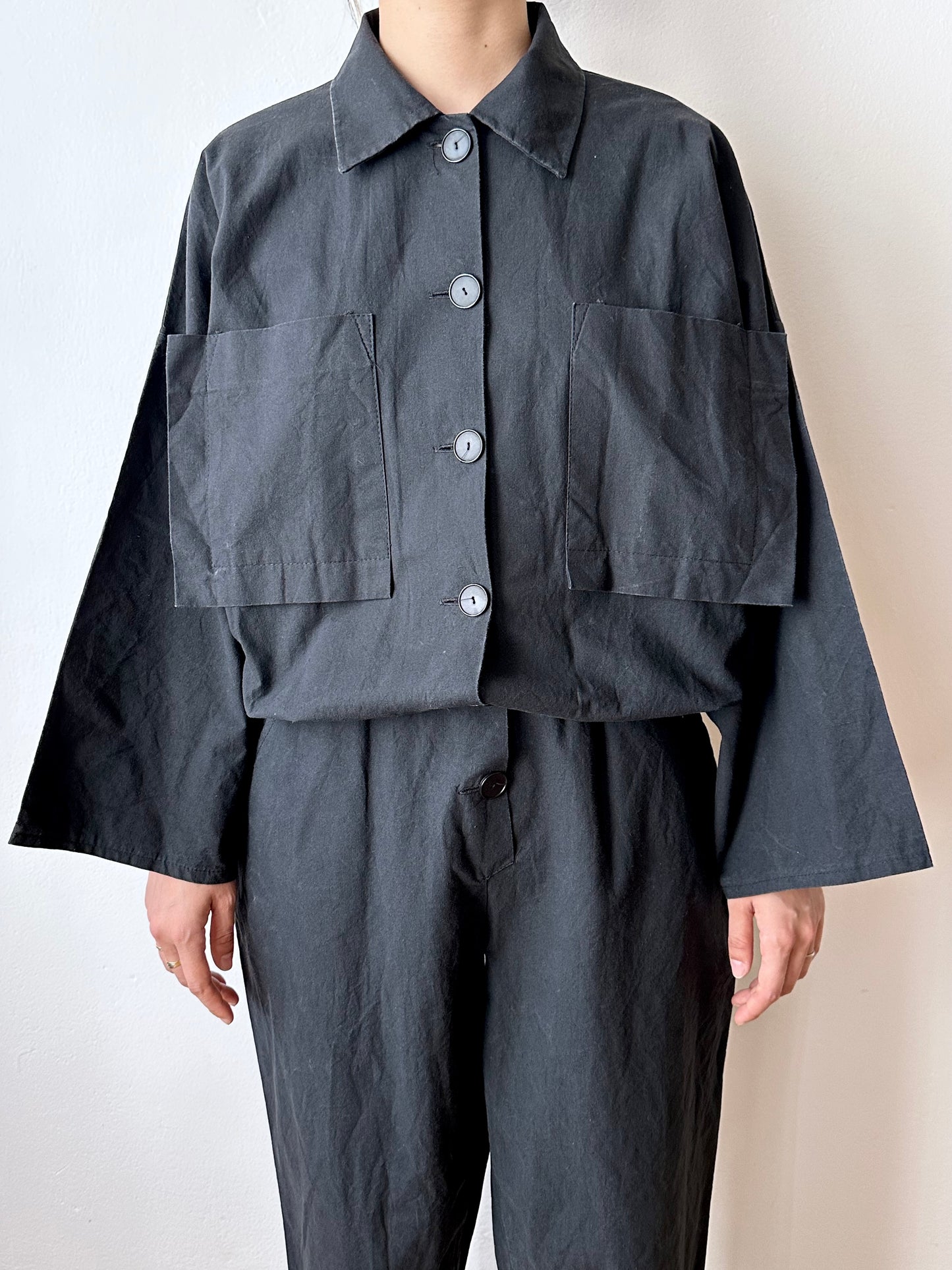 80s cotton bat jumpsuit