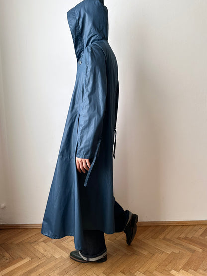 70-80s Austria steel blue raincoat