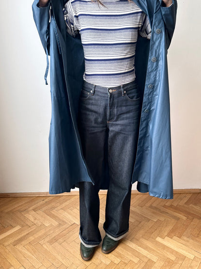 70-80s Austria steel blue raincoat