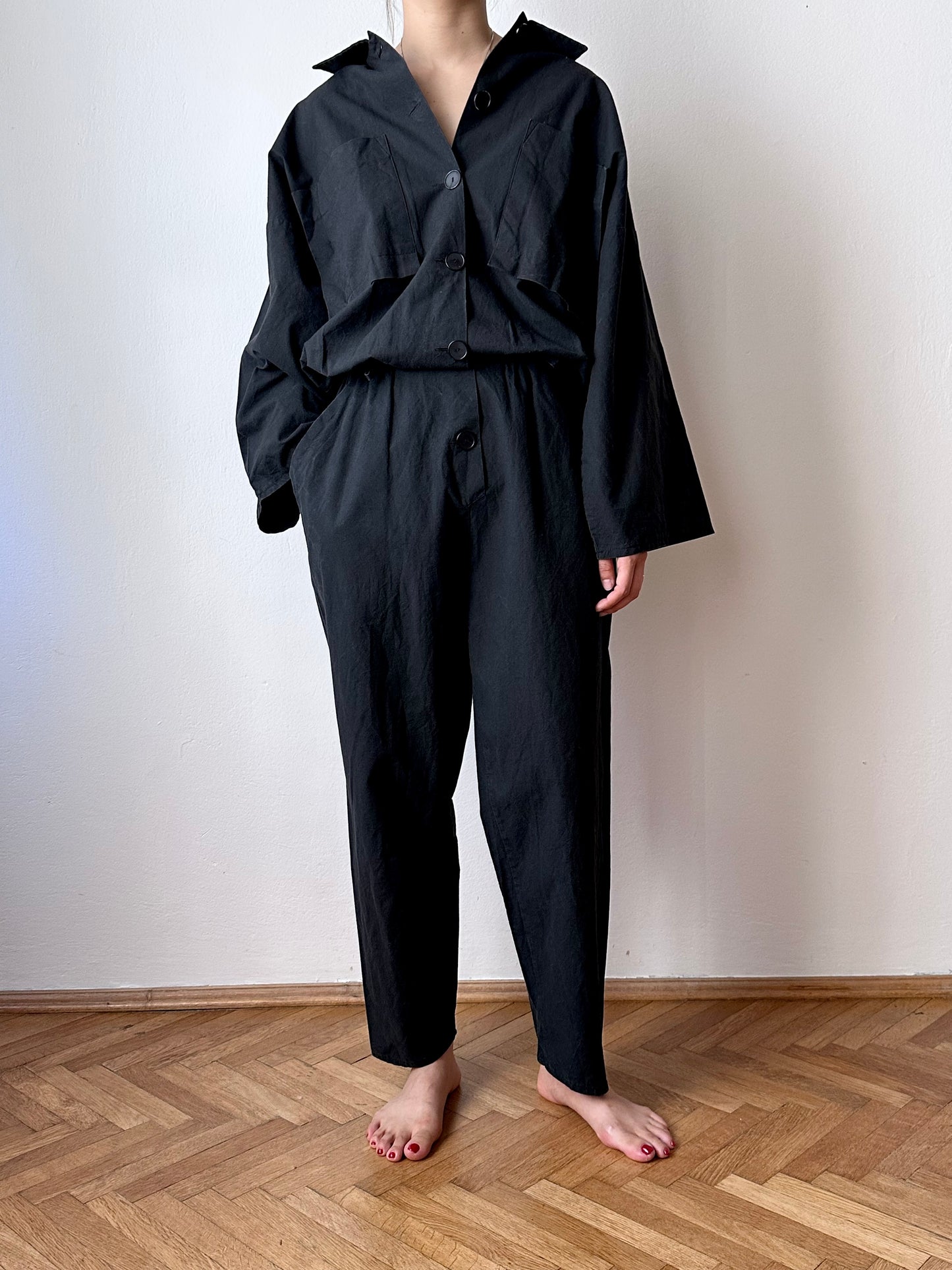 80s cotton bat jumpsuit
