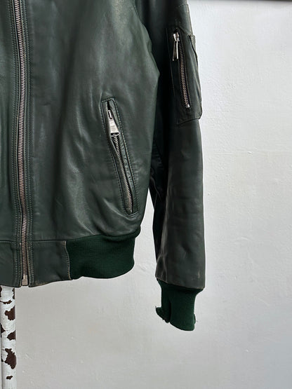 1980s West German Border Guard Leather Jacket