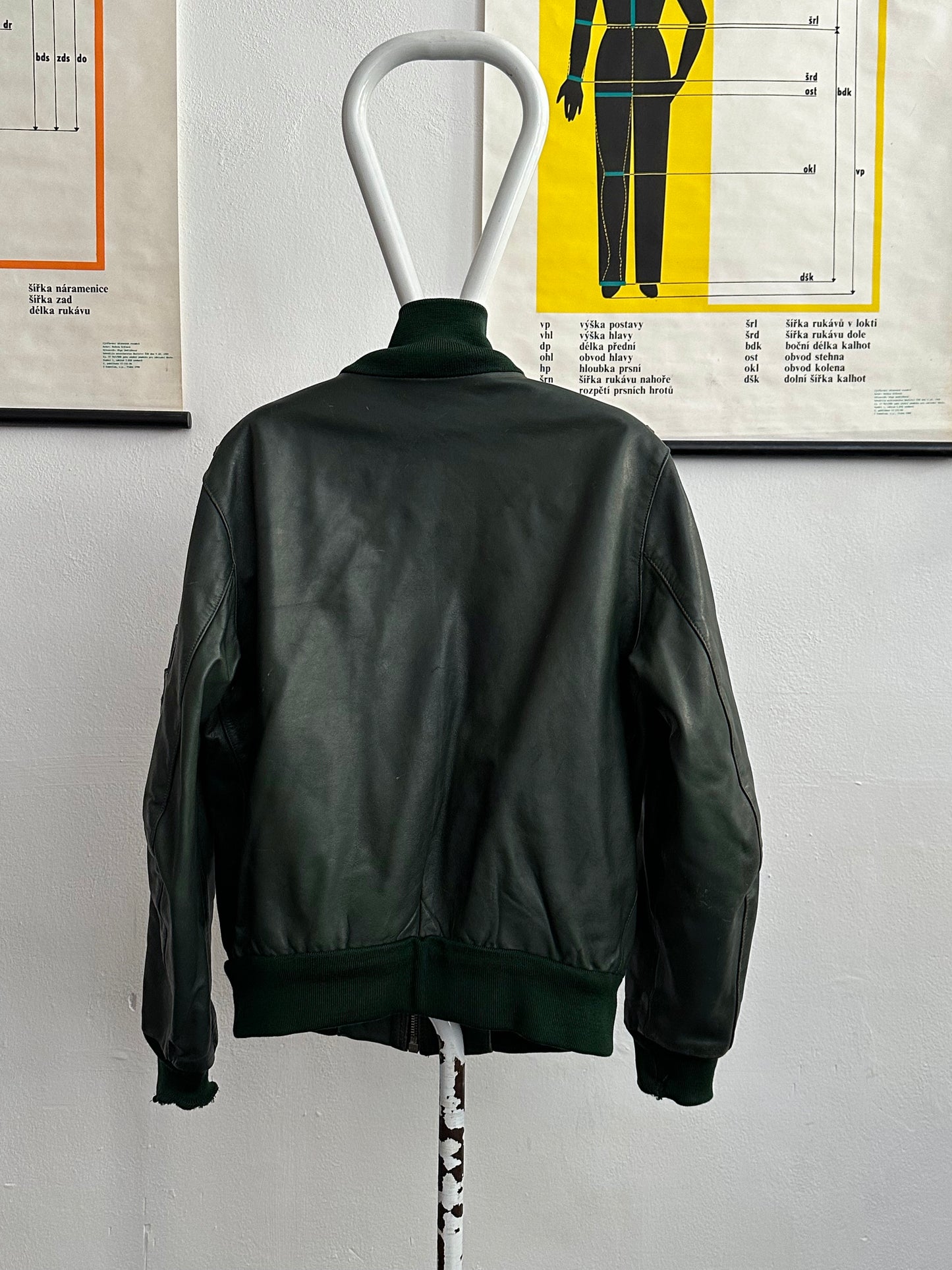 1980s West German Border Guard Leather Jacket