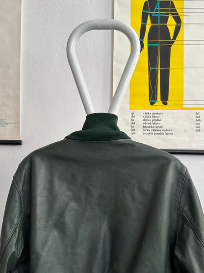 1980s West German Border Guard Leather Jacket
