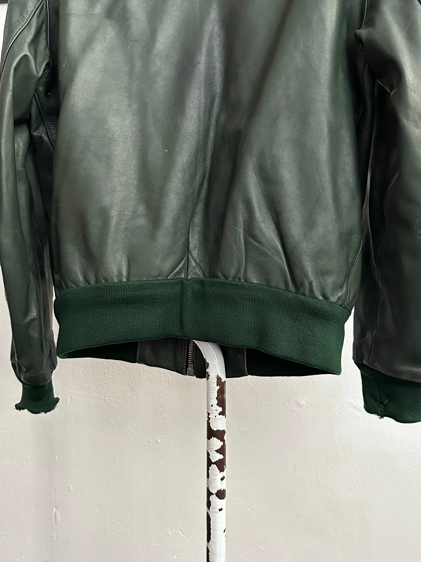 1980s West German Border Guard Leather Jacket