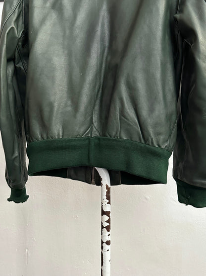 1980s West German Border Guard Leather Jacket