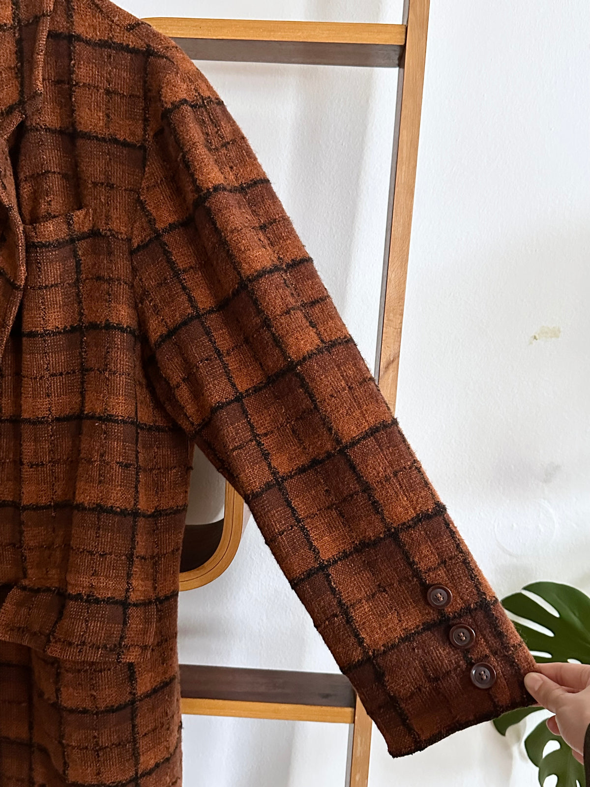70s Czechoslovakia plaid coat