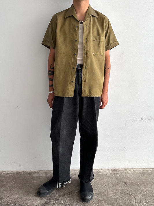 70s Dead stock open collar shirt