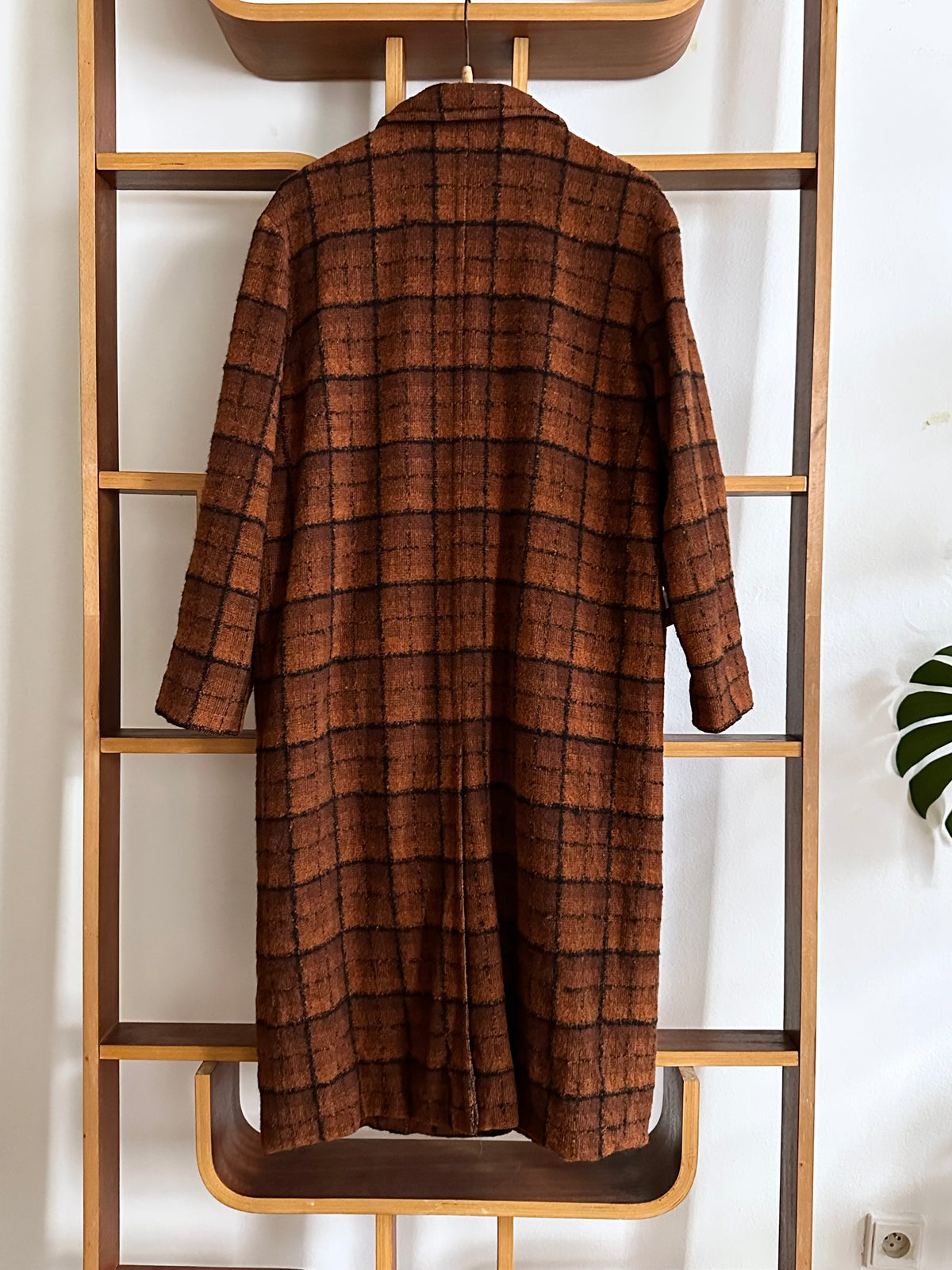 70s Czechoslovakia plaid coat