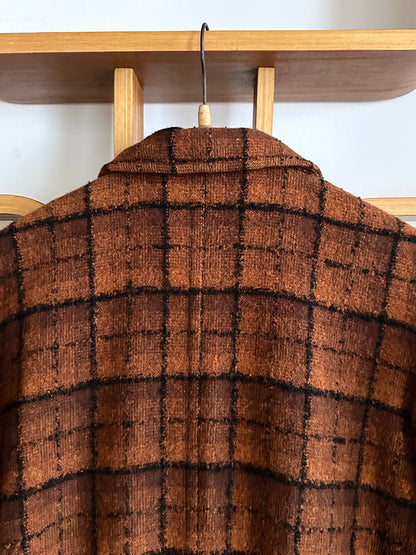 70s Czechoslovakia plaid coat