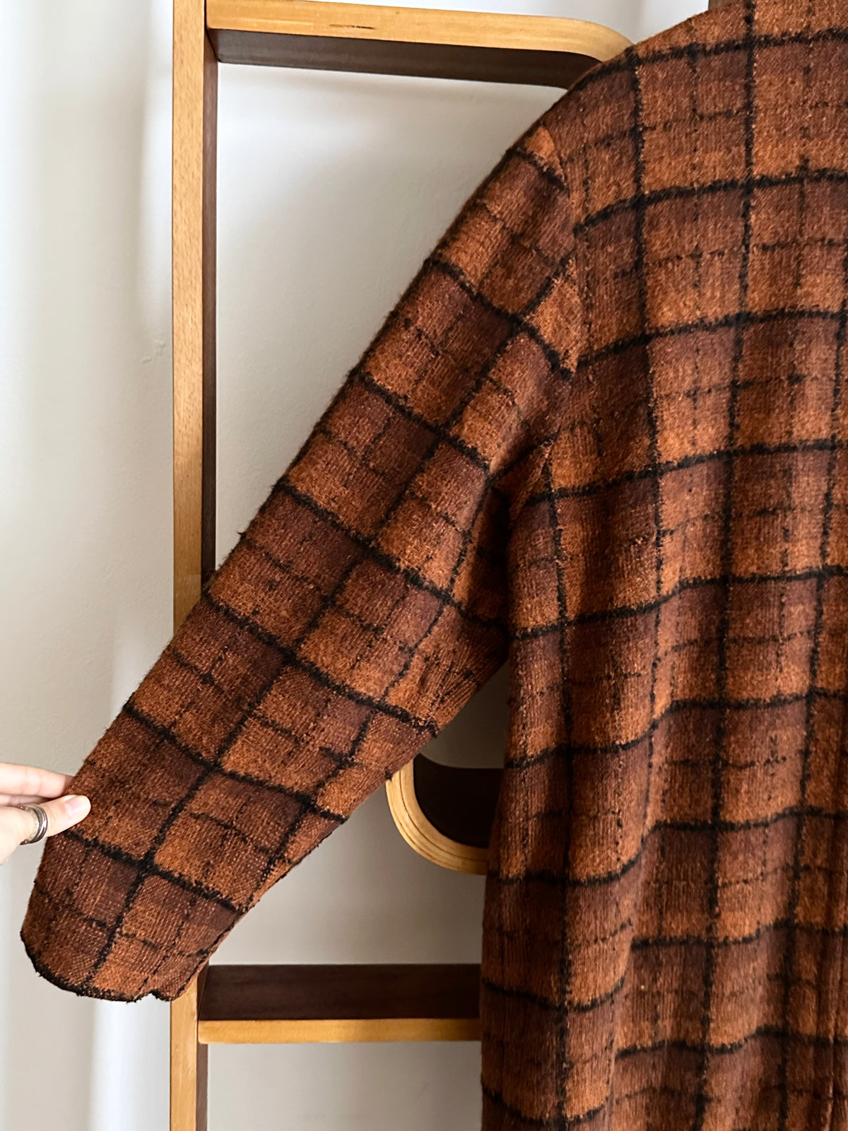 70s Czechoslovakia plaid coat