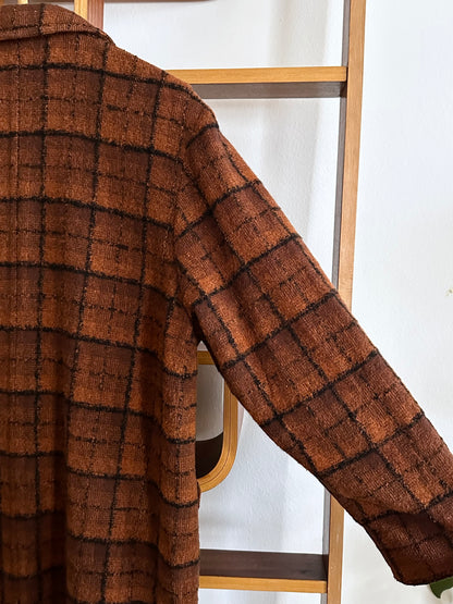 70s Czechoslovakia plaid coat