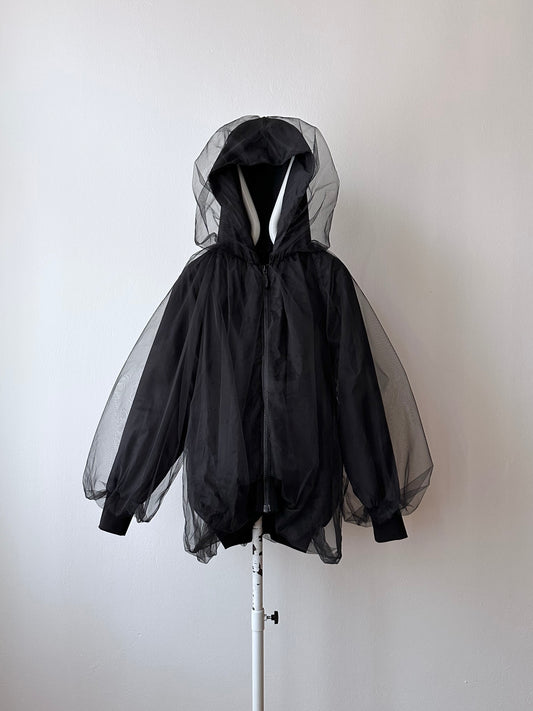 deadstock oversized tulle parka handmade in Croati