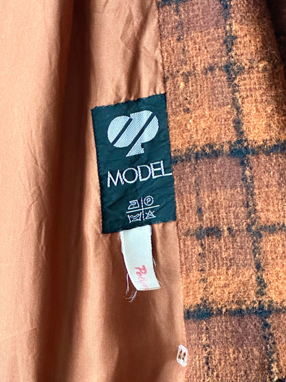 70s Czechoslovakia plaid coat