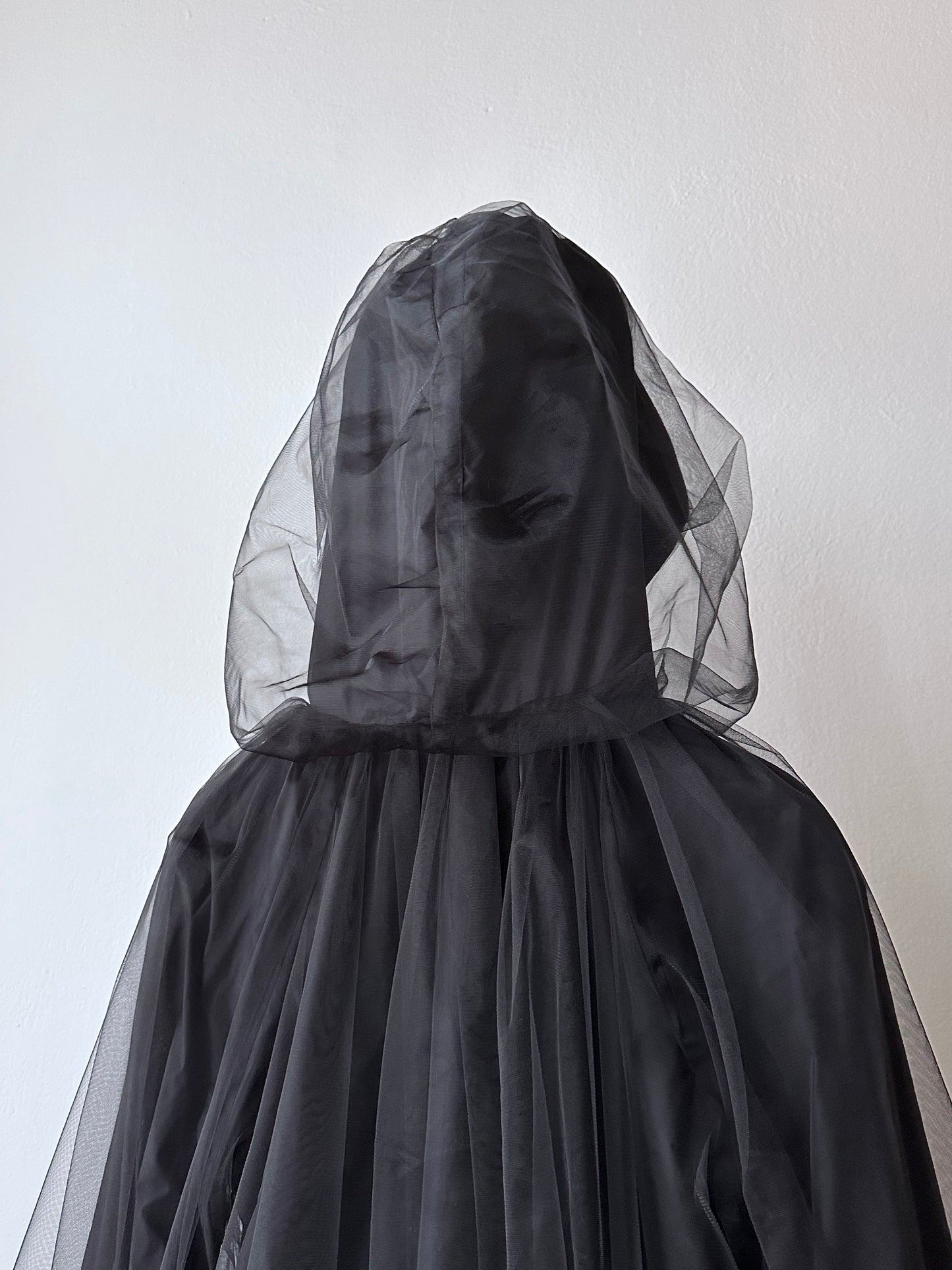 deadstock oversized tulle parka handmade in Croati