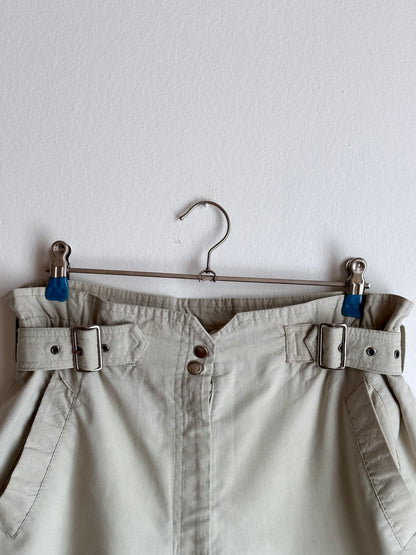 belted cotton shorts