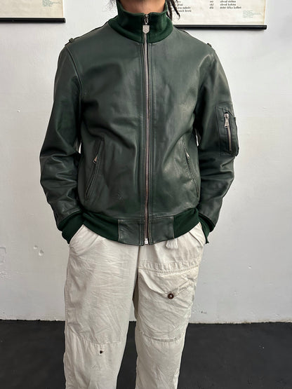 1980s West German Border Guard Leather Jacket