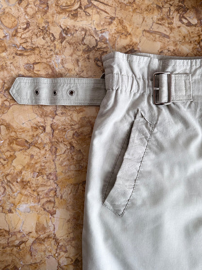 belted cotton shorts