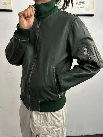 1980s West German Border Guard Leather Jacket