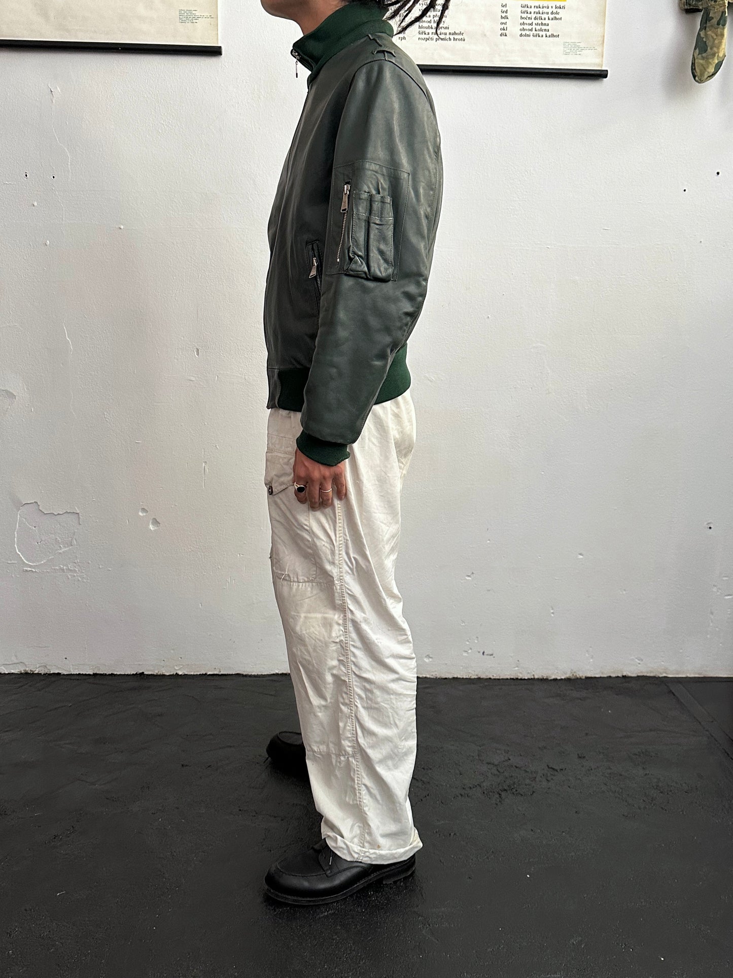 1980s West German Border Guard Leather Jacket