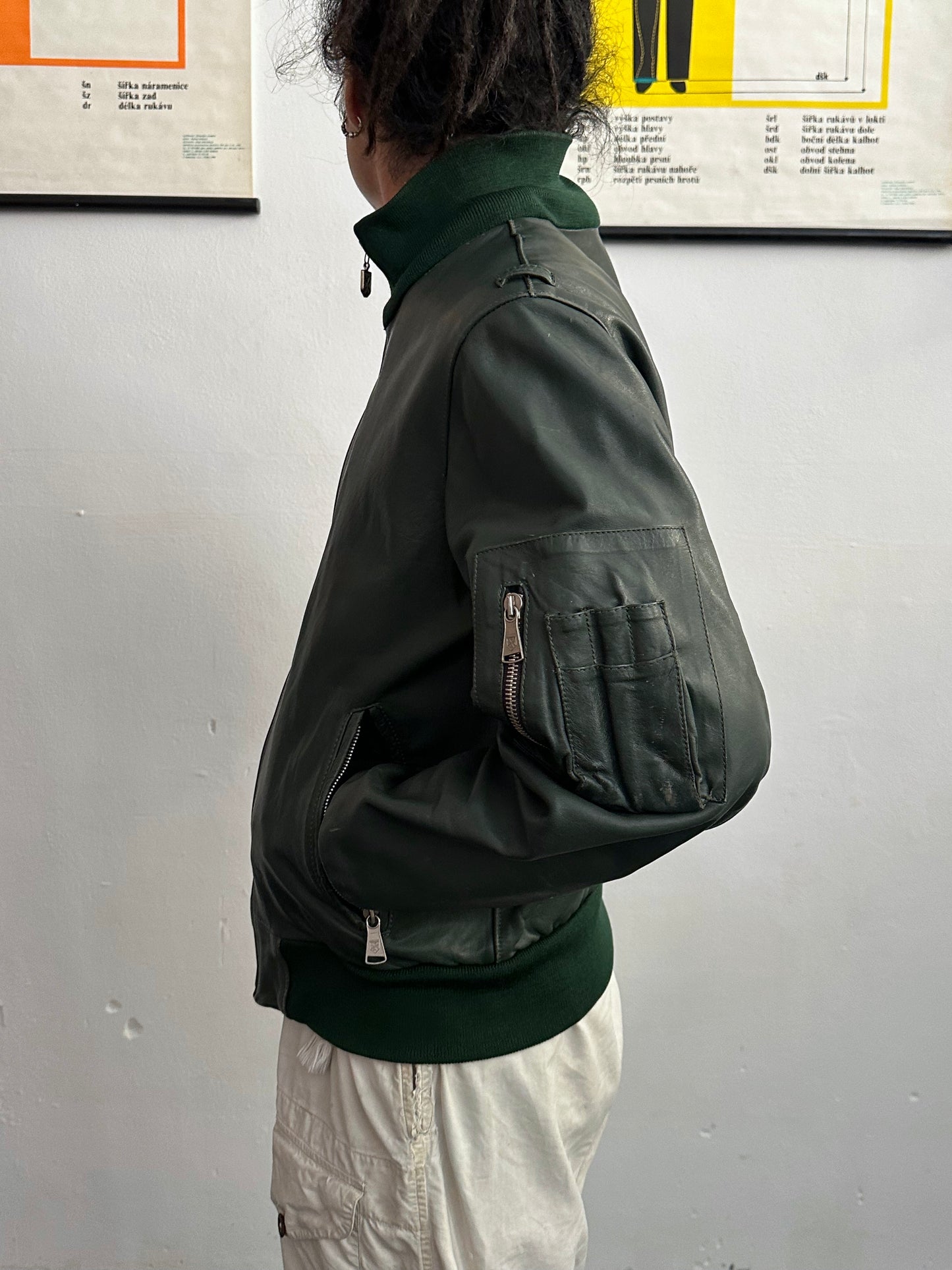 1980s West German Border Guard Leather Jacket