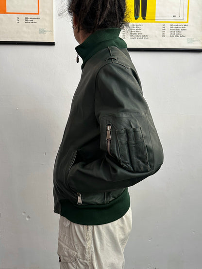 1980s West German Border Guard Leather Jacket
