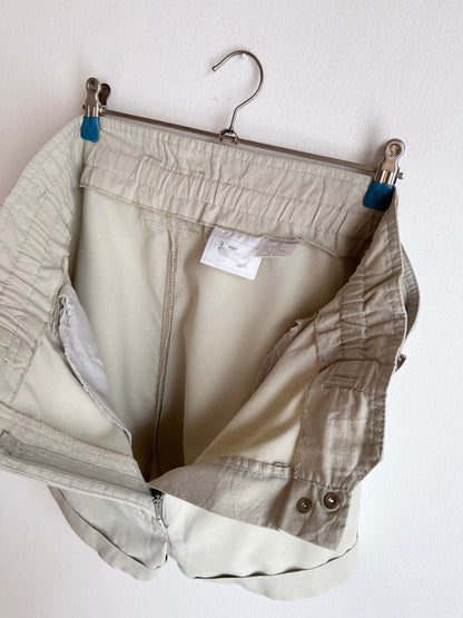 belted cotton shorts