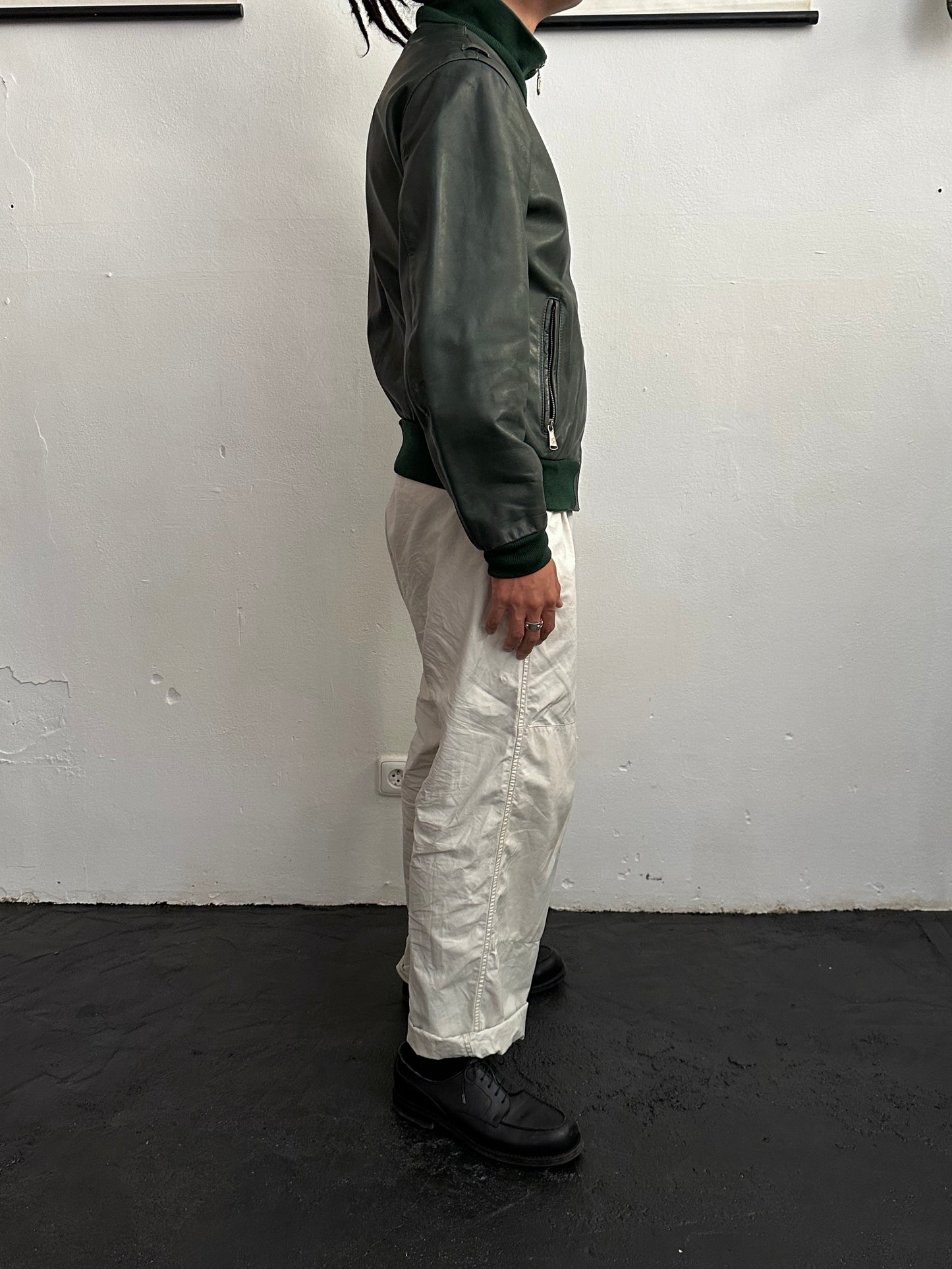 1980s West German Border Guard Leather Jacket