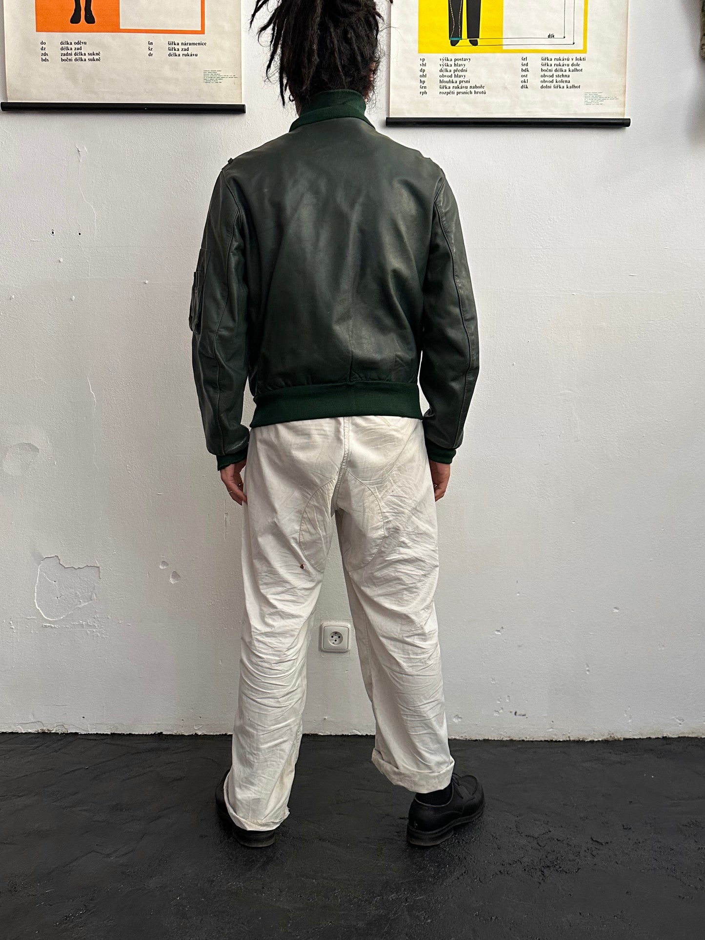 1980s West German Border Guard Leather Jacket