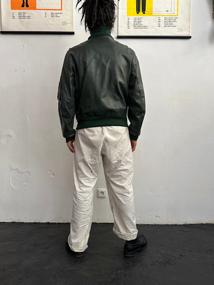 1980s West German Border Guard Leather Jacket