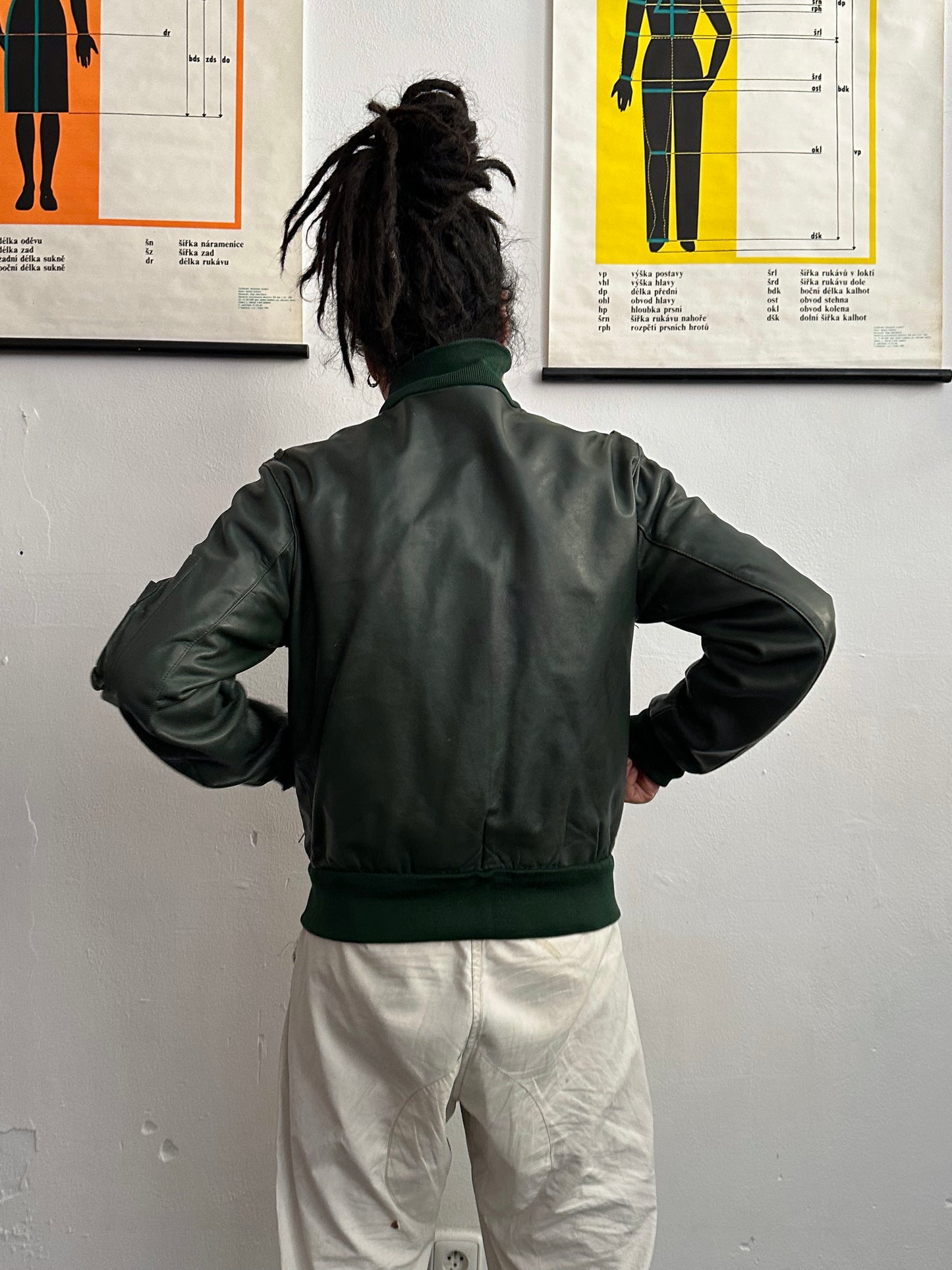 1980s West German Border Guard Leather Jacket