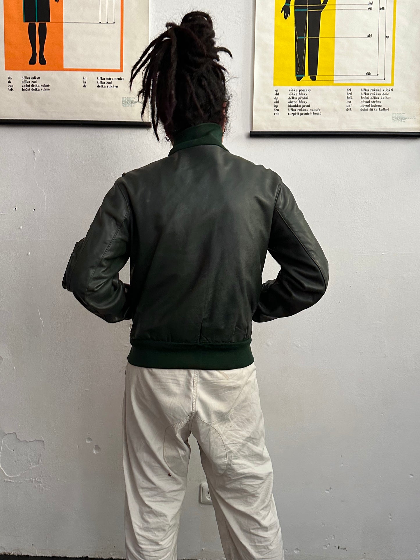 1980s West German Border Guard Leather Jacket