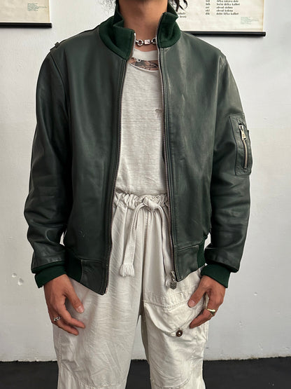 1980s West German Border Guard Leather Jacket
