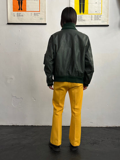 1980s West German Border Guard Leather Jacket