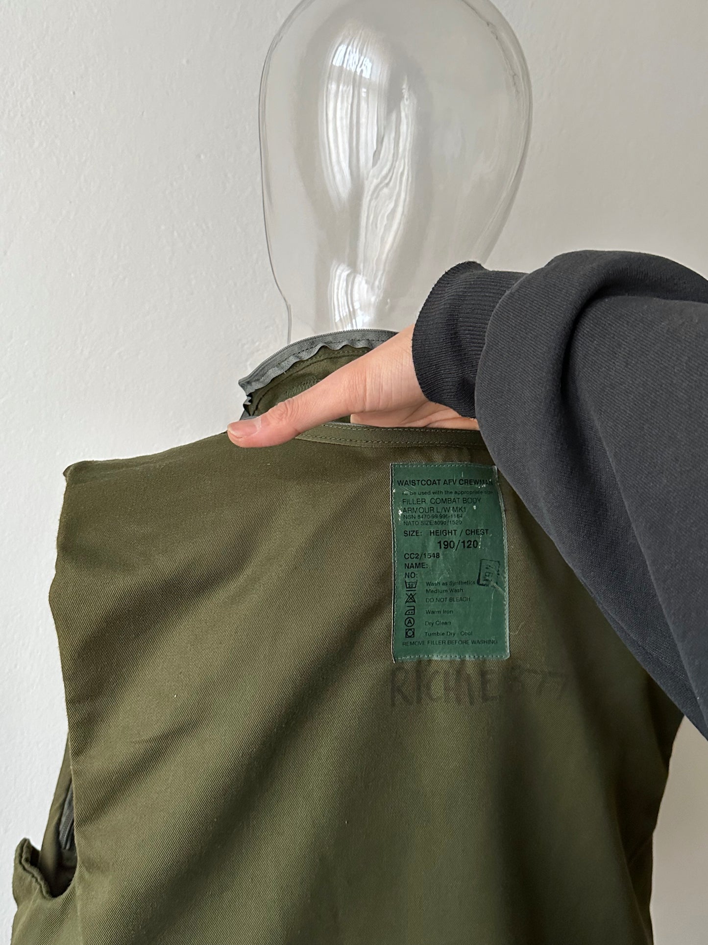 90s uk military afv crew vest