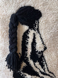 60s 60's 1960s 1960's vintage pile rug handmade fiber lady hair tapestry mid century modern space age abstract ヴィンテージ ラグ 絨毯 France フランス アブストラクト ミッドセンチュリー 女性