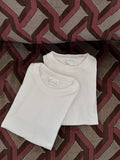 White tee's 2p set - S