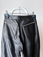 Italy leather trouser