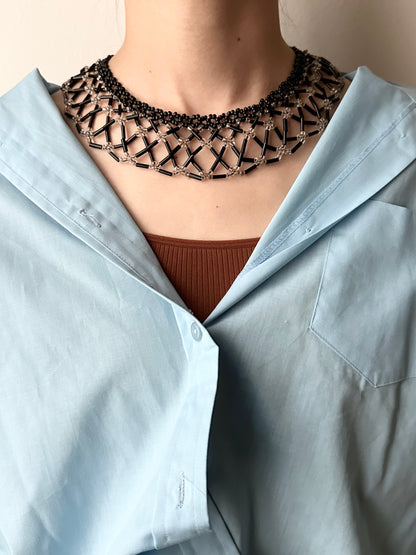 Czechoslovakia vintage beaded collar